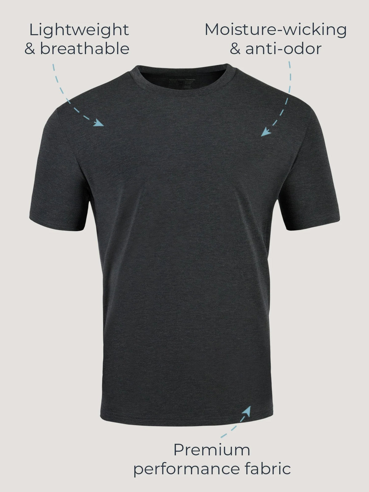 All Black Performance Cool Crew 5-Pack