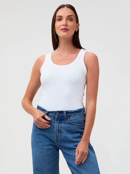 White Ribbed Tank 2-Pack