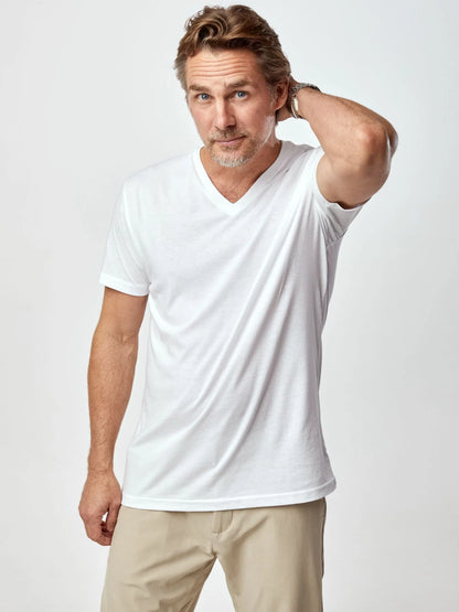 White V-Neck