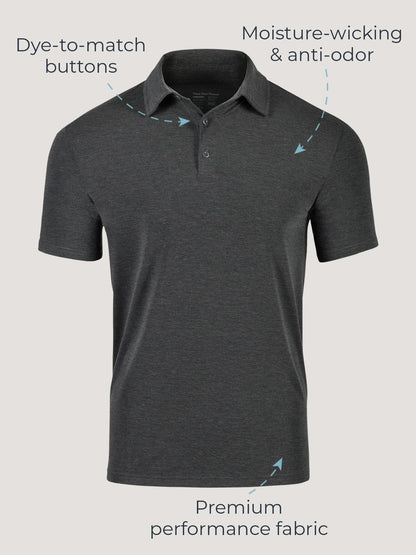 Black Performance Cool Polo