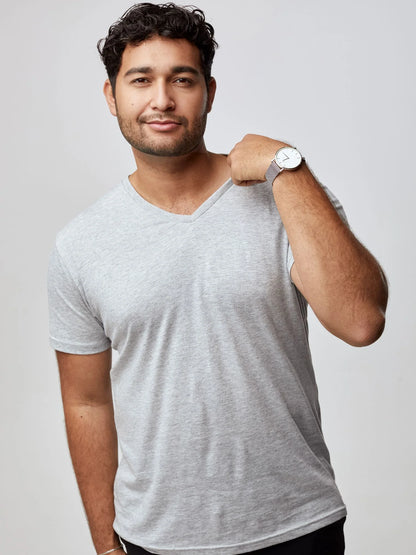 Heather Grey V-Neck
