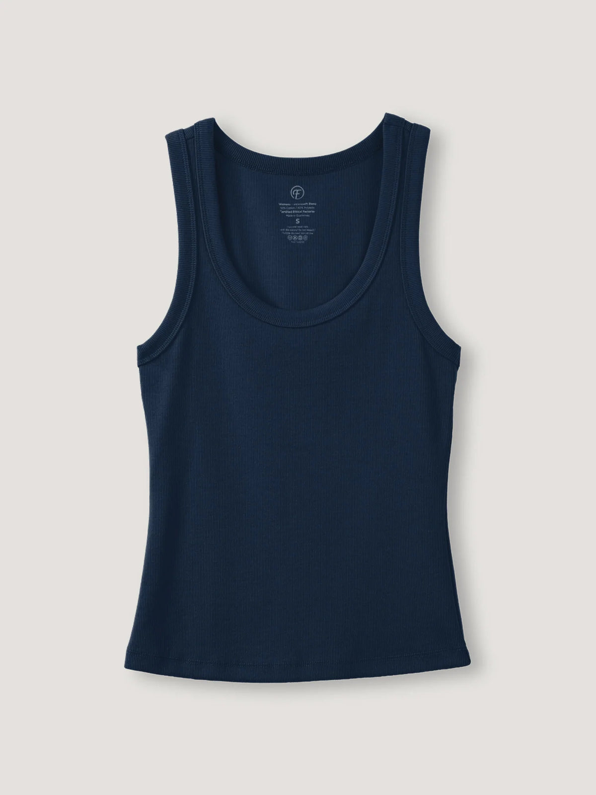 Dark Navy Ribbed Tank